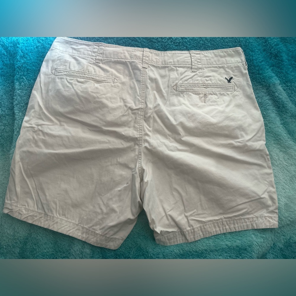 American Eagle Outfitters White Men’s Flat Front Shorts